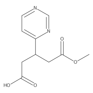 5-Methoxy-5-oxo-3-(pyrimidin-4-yl)pentanoic acid结构式