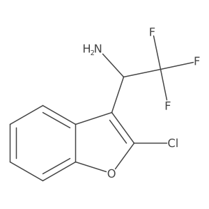 1-(2-Chloro-1-benzofuran-3-yl)-2,2,2-trifluoroethan-1-amine结构式