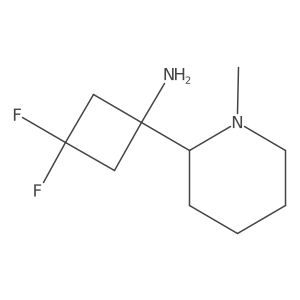 3,3-Difluoro-1-(1-methylpiperidin-2-yl)cyclobutan-1-amine结构式