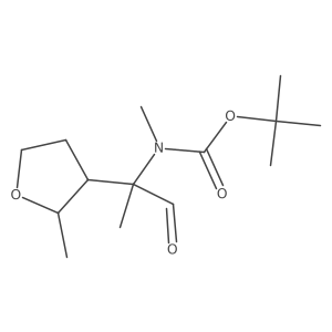 tert-butyl N-methyl-N-[2-(2-methyloxolan-3-yl)-1-oxopropan-2-yl]carbamate结构式