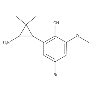 2-(3-Amino-2,2-dimethylcyclopropyl)-4-bromo-6-methoxyphenol结构式