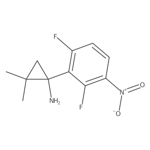 1-(2,6-Difluoro-3-nitrophenyl)-2,2-dimethylcyclopropan-1-amine Structure