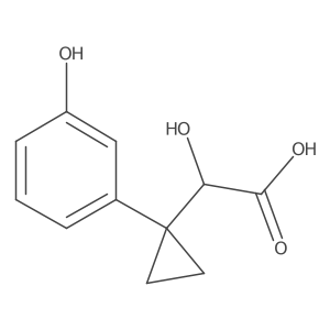 2-Hydroxy-2-[1-(3-hydroxyphenyl)cyclopropyl]acetic acid Structure