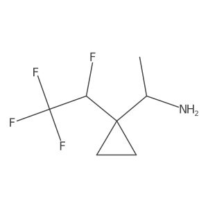 1-[1-(1,2,2,2-Tetrafluoroethyl)cyclopropyl]ethan-1-amine结构式
