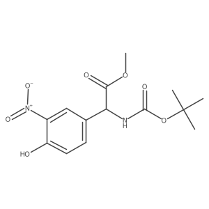 MEthyl (2R)-2-{[(tert-butoxy)carbonyl]amino}-2-(4-hydroxy-3-nitrophenyl)acetate结构式