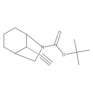 tert-Butyl 8-ethynyl-6-azabicyclo[3.2.1]octane-6-carboxylate结构式