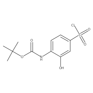 tert-butyl N-[4-(chlorosulfonyl)-2-hydroxyphenyl]carbamate Structure