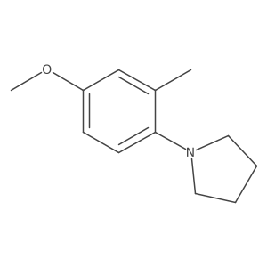 N-(4-Methoxy-2-methylphenyl)pyrrolidine结构式