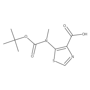5-{[(Tert-butoxy)carbonyl](methyl)amino}-1,3-thiazole-4-carboxylic acid结构式