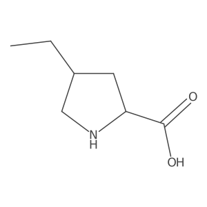 rac-(2R,4R)-4-ethylpyrrolidine-2-carboxylic acid结构式