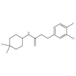 3-(3-chloro-4-fluorophenyl)-N-(4,4-difluorocyclohexyl)propanamide Structure