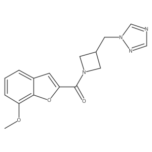 (3-((1H-1,2,4-triazol-1-yl)methyl)azetidin-1-yl)(7-methoxybenzofuran-2-yl)methanone Structure