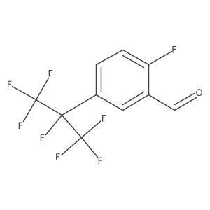 2-Fluoro-5-(1,1,1,2,3,3,3-heptafluoropropan-2-yl)benzaldehyde Structure