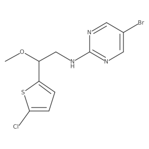5-Bromo-N-[2-(5-chlorothiophen-2-yl)-2-methoxyethyl]pyrimidin-2-amine Structure
