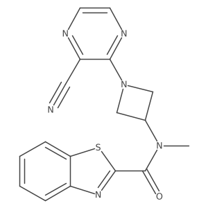 N-[1-(3-Cyanopyrazin-2-yl)azetidin-3-yl]-N-methyl-1,3-benzothiazole-2-carboxamide Structure