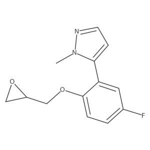 5-[5-Fluoro-2-(oxiran-2-ylmethoxy)phenyl]-1-methylpyrazole结构式