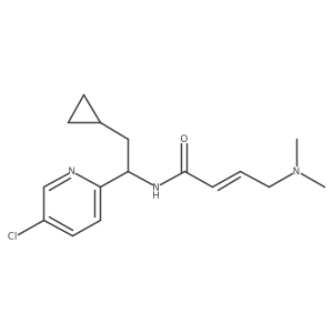 (2E)-N-[1-(5-chloropyridin-2-yl)-2-cyclopropylethyl]-4-(dimethylamino)but-2-enamide结构式