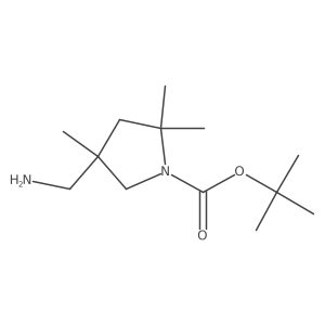 Tert-butyl 4-(aminomethyl)-2,2,4-trimethylpyrrolidine-1-carboxylate Structure