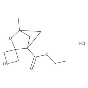 Ethyl 1-methylspiro[2-oxabicyclo[2.1.1]hexane-3,3'-azetidine]-4-carboxylate;hydrochloride结构式