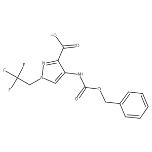 4-{[(benzyloxy)carbonyl]amino}-1-(2,2,2-trifluoroethyl)-1H-pyrazole-3-carboxylic acid Structure