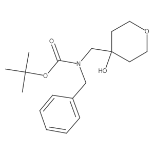 tert-butyl N-benzyl-N-[(4-hydroxyoxan-4-yl)methyl]carbamate结构式