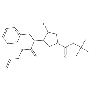 rac-tert-butyl (3R,4R)-3-{benzyl[(prop-2-en-1-yloxy)carbonyl]amino}-4-hydroxypyrrolidine-1-carboxylate Structure