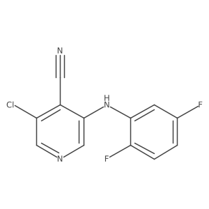 3-Chloro-5-[(2,5-difluorophenyl)amino]pyridine-4-carbonitrile Structure