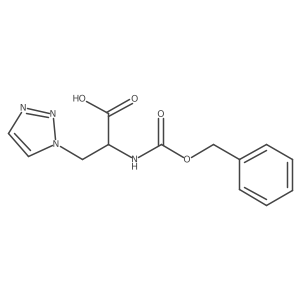 2-{[(benzyloxy)carbonyl]amino}-3-(1H-1,2,3-triazol-1-yl)propanoic acid结构式
