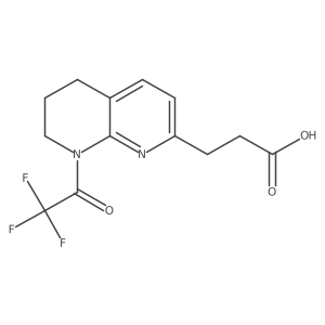 3-[8-(2,2,2-Trifluoroacetyl)-5,6,7,8-tetrahydro-1,8-naphthyridin-2-yl]propanoic acid结构式