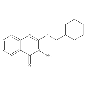 3-Amino-2-[(cyclohexylmethyl)sulfanyl]-3,4-dihydroquinazolin-4-one结构式