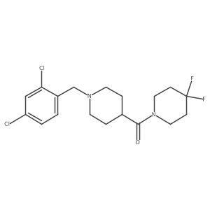 1-{1-[(2,4-Dichlorophenyl)methyl]piperidine-4-carbonyl}-4,4-difluoropiperidine Structure