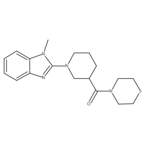 1-methyl-2-[3-(thiomorpholine-4-carbonyl)piperidin-1-yl]-1H-1,3-benzodiazole Structure