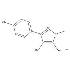 4-bromo-3-(4-chlorophenyl)-5-ethyl-1-methyl-1H-pyrazole Structure