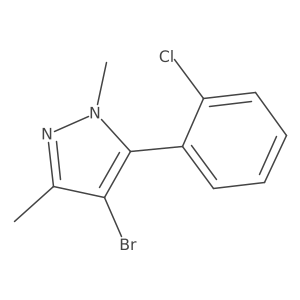 4-bromo-5-(2-chlorophenyl)-1,3-dimethyl-1H-pyrazole Structure