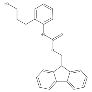 (9H-fluoren-9-yl)methyl N-[2-(3-hydroxypropyl)phenyl]carbamate Structure