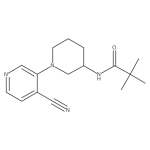 N-[1-(4-cyanopyridin-3-yl)piperidin-3-yl]-2,2-dimethylpropanamide结构式