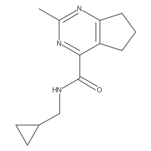 N-(cyclopropylmethyl)-2-methyl-5H,6H,7H-cyclopenta[d]pyrimidine-4-carboxamide结构式