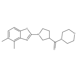 4,5-Dimethyl-2-[3-(morpholine-4-carbonyl)pyrrolidin-1-yl]-1,3-benzothiazole结构式