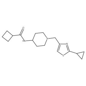 N-{1-[(2-cyclopropyl-1,3-thiazol-4-yl)methyl]piperidin-4-yl}cyclobutanecarboxamide Structure