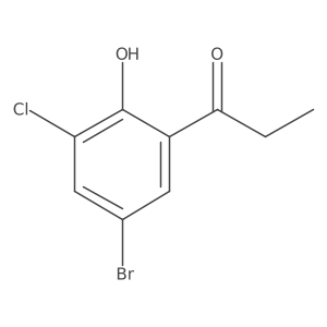 1-(5-Bromo-3-chloro-2-hydroxyphenyl)propan-1-one结构式
