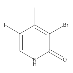 3-Bromo-5-iodo-4-methyl-2(1H)-pyridinone Structure