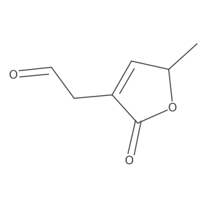 (5S)-2,5-Dihydro-5-methyl-2-oxo-3-furanacetaldehyde结构式