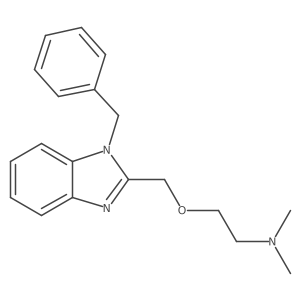 N,N-Dimethyl-2-[[1-(phenylmethyl)-1H-benzimidazol-2-yl]methoxy]ethanamine结构式