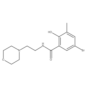 5-bromo-2-hydroxy-3-methyl-N-(2-morpholin-4-yl-ethyl)-benzamide结构式