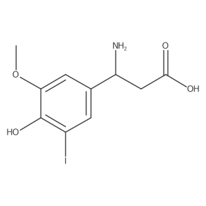 I(2)-Amino-4-hydroxy-3-iodo-5-methoxybenzenepropanoic acid Structure
