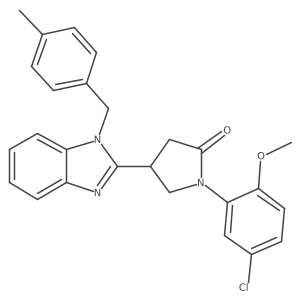 1-(5-chloro-2-methoxyphenyl)-4-[1-(4-methylbenzyl)-1H-benzimidazol-2-yl]pyrrolidin-2-one Structure