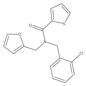 N-(2-chlorobenzyl)-N-(furan-2-ylmethyl)thiophene-2-carboxamide结构式