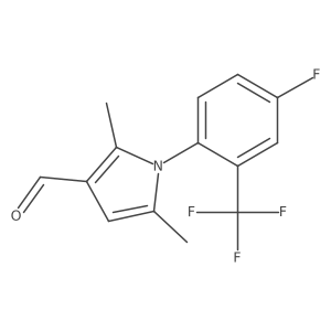 1-(4-fluoro-2-trifluoromethyl-phenyl)-2,5-dimethyl-1H-pyrrole-3-carbaldehyde Structure
