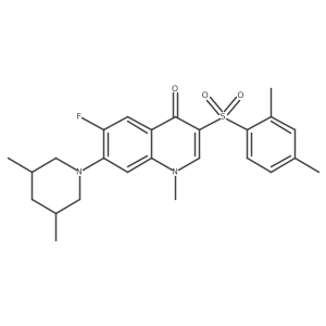 3-((2,4-dimethylphenyl)sulfonyl)-7-(3,5-dimethylpiperidin-1-yl)-6-fluoro-1-methylquinolin-4(1H)-one Structure