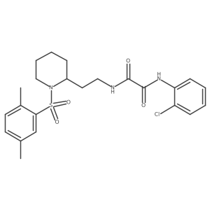 N1-(2-chlorophenyl)-N2-(2-(1-((2,5-dimethylphenyl)sulfonyl)piperidin-2-yl)ethyl)oxalamide Structure